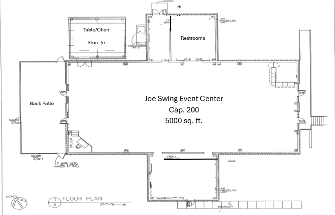 Blueprint for Joe Swing Event Center